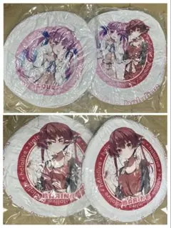 新品　【モーリーオンライン限定】ホロライブ　クッション　湊あくあ 湊あくあ」「宝鐘マリン」の描き下ろしイラストのクッション