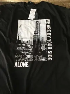 グラフィックプリント ブラック Tシャツ 4L