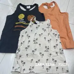 ZARA 122㎝　３枚セット　ノースリーブ