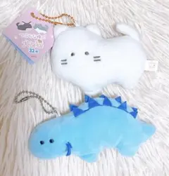 つぶらな瞳の犬と猫　ぷちマスコットBC しろねこ 恐竜
