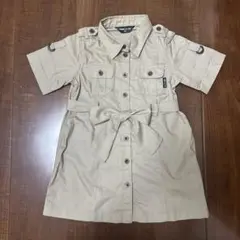 コムサイズム ミリタリー ワンピース 子供服 半袖 90cm