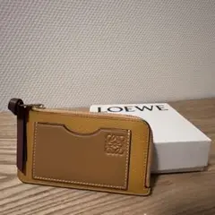 美品 LOEWE コインカードホルダー ソフトグレインカーフ