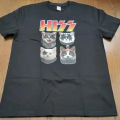 Kiss 猫 ねこ おもしろ Tシャツ パロディ