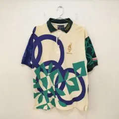 ヘインズ Hanes アトランタオリンピック1996 USA製 総柄ポロ【M】