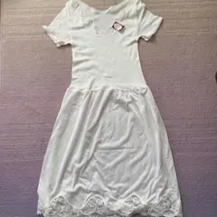シャルレ シャツスリップ　半袖　夏用　未使用　Ｌサイズ　ホワイト　白