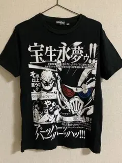 メンズ◆バンダイ◆仮面ライダーエグゼイド宝生永夢プリントTシャツブラック◆ゲンム