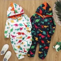 ベビー　ロンパース　恐竜