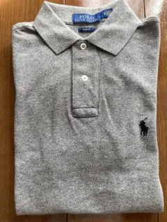 美品PoloRalphLauren ポロラルフローレン グレー ポロシャツ XS