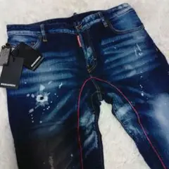 新品未使用 dsquared2 Skater jean 52 ダメージ赤ステッチ