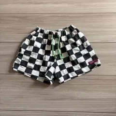 BREEZE カラバリイージーパンツ チェック 白黒 ショートパンツ 半ズボン