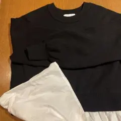 gw チュニックニット黒　Mサイズ