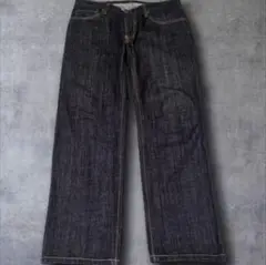 00s y2k archive EDWIN wide denim black