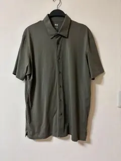 ユニクロ　フルオープン　ポロシャツ　エアリズム　XL カーキ