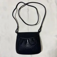 印傳屋 ミニショルダーバッグ ブラック