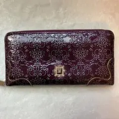 ANNA SUI アナスイ 長財布 ルーミー　パープル　紫　ラウンドファスナー
