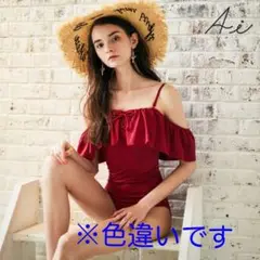 三愛水着楽園 水着 ワンピース 赤
