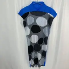【極美品】2003ss PLEATS PLEASE 大判ドット ロングワンピース