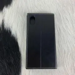 【残り1点】　iPhoneXS X 耐衝撃 手帳型 黒 マグネット式 PUレザー