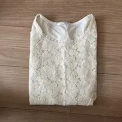 Comfortbasic アイボリー レースタンクトップ L
