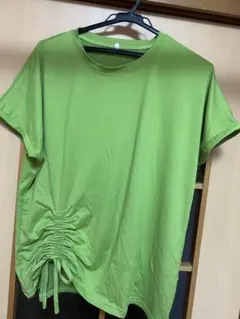 レディースサイドギャザー 半袖Tシャツ