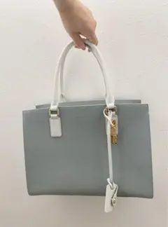 トートバッグ ハンドバッグ サマンサ タバサ ブルー