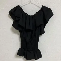 タグ付き　DURAS トップス　ブラック　F
