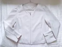 【美品】プロポーションボディドレッシング ブルゾン カーディガン ジャケット 白