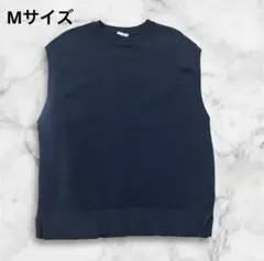 【値下げ中】GUブラックベストMサイズ　ノースリーブニット