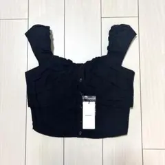 MOUSSY LAYERED GATHERED ブラウス　ブラック　F