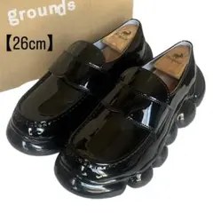 【おれさん専用】grounds 26 JEWELRY LOAFER 黒 grounds JEWELRY LOAFER BLACK BLUE （グラウンズ ジュエリー