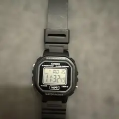CASIO デジタル腕時計 ブラック WR機能付き