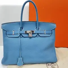 【美品】HERMES エルメス バーキン35 トリヨン □K刻印 ブルージーン