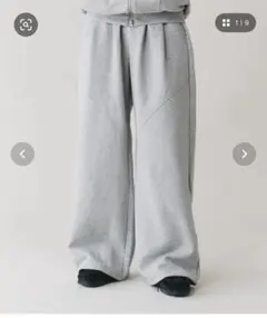 スウェットパンツ　ワイド
