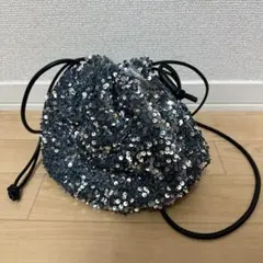 LEPSIM レプシム　スパンコール　巾着 2way ショルダーバッグ
