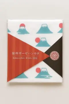 新品 3枚セット 泉州ガーゼハンカチ 富士山 日本製 綿100％ 和柄 ギフト