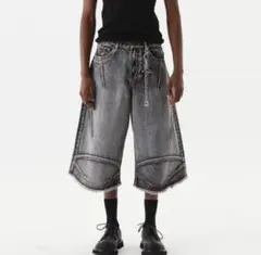 DNSR Multi-dart Bermuda Denim Pants