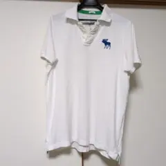 アバクロ 白ポロシャツ