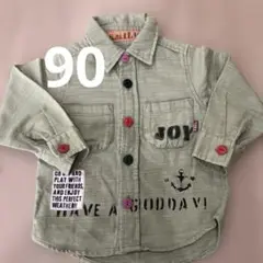 JUNK STORE【ジャンクストアー 】 カーキーシャツ 羽織り90サイズ