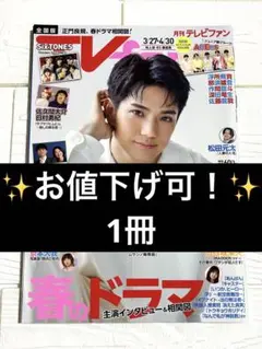 ✨お値下げ可！✨ TV fan 2025年5月号　表紙　正門良規