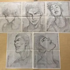 スラムダンク　新聞広告　5枚セット　1億冊の感謝を込めて