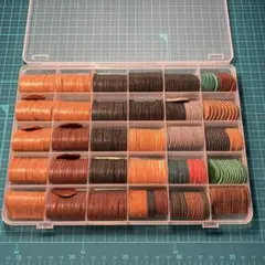 革タグ　ちびタグ　いろいろ　ケース付き