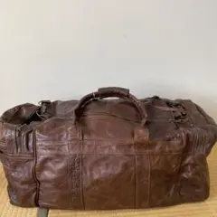 ブラウンレザー ボストンバッグ サイズ60x25x25 cm