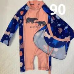 ベビー 水着 ラッシュガード 帽子付き