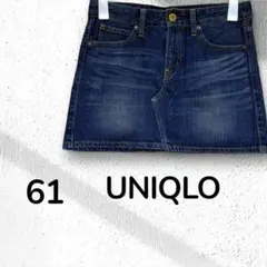 【UNIQLO】ダークデニム ミニスカート ウエスト61
