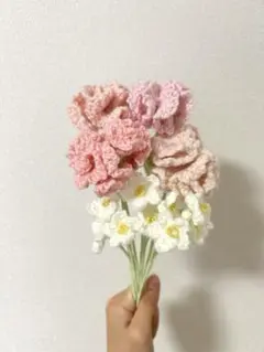 【カーネーション】　母の日　毛糸の花束　枯れない花束　かぎ編み　プレゼント
