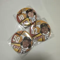 甲斐拓也 ヘルナンデス オコエ瑠偉 缶バッジ