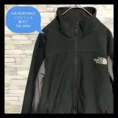 ザノースフェイス ソフトシェルジャケット 裏ボア 刺繍ロゴ TNF APEX