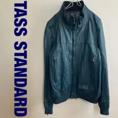 TASS STANDARD レザージャケット リバーシブル ブルー