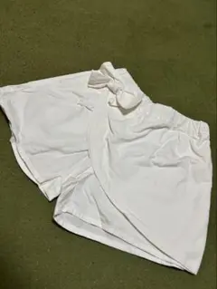 ホワイトリボン付きハーフパンツ 130