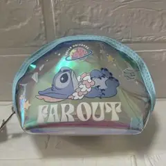 【新品】ディズニー　スティッチ　ポーチ　キラキラ　しまむら